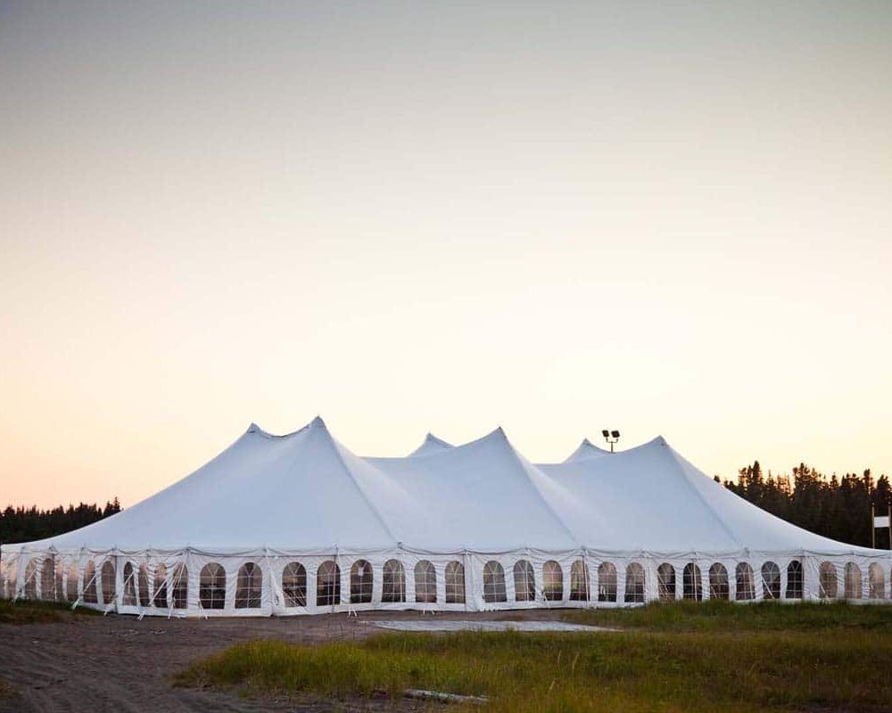 A party or event white tent