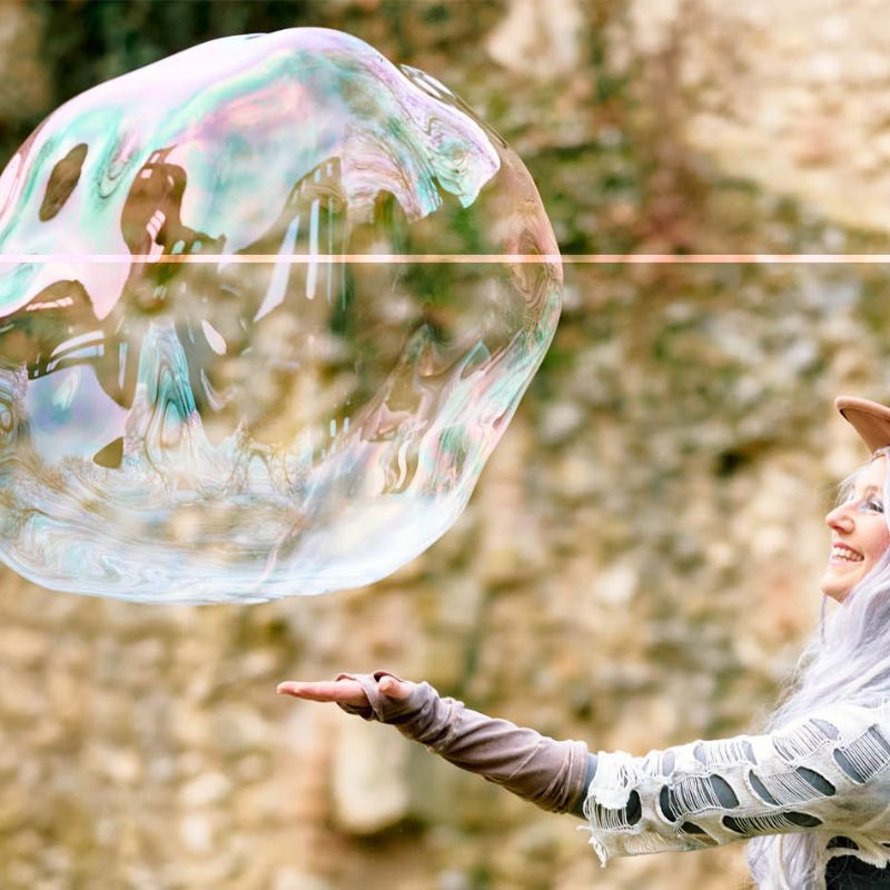 Seifenblasen Walking Act